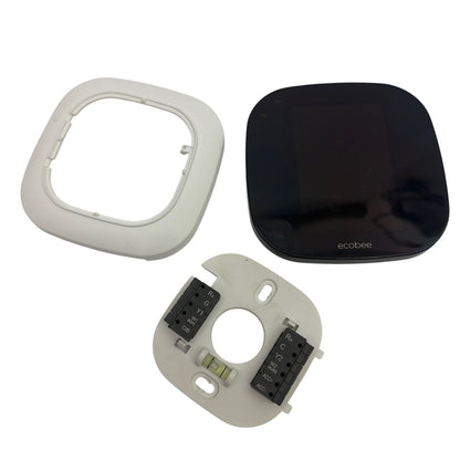 ecobee3 Smart Thermostat EB-STATZE3-02 Black With Mounting Plate and Trim Untest