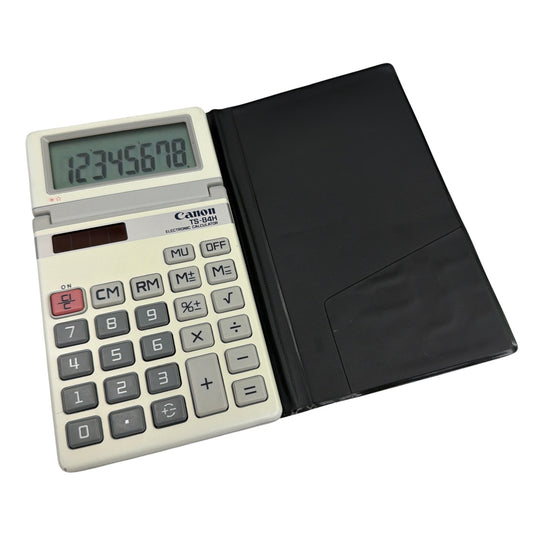 Canon TS-84H Dual Power Tilt Display Electronic Calculator with Case