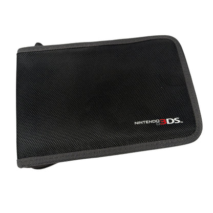 Nintendo 3DS Zipper Carrying Case Black Gray
