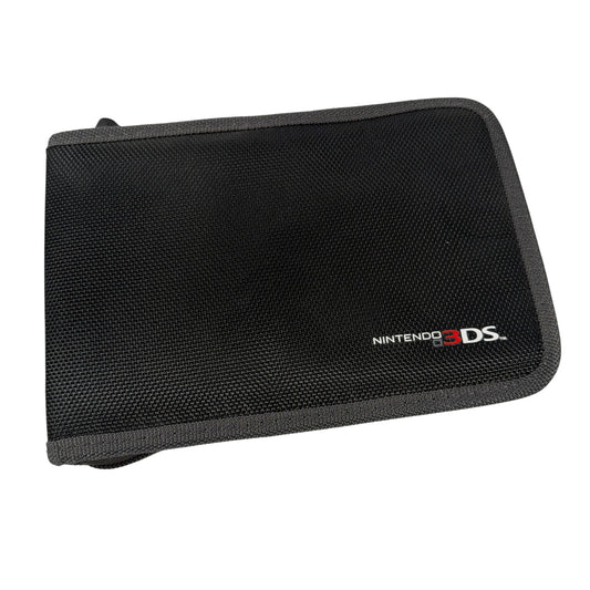 Nintendo 3DS Zipper Carrying Case Black Gray