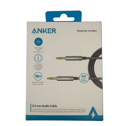Anker A7113 4ft 3.5mm AUX Audio Cable Male to Male