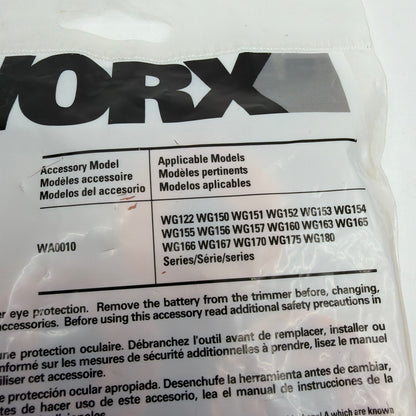 WORX WA0010 DNA2 DoubleHelix Replacement Trimmer Spool Line 0.065 in 10 ft Multi