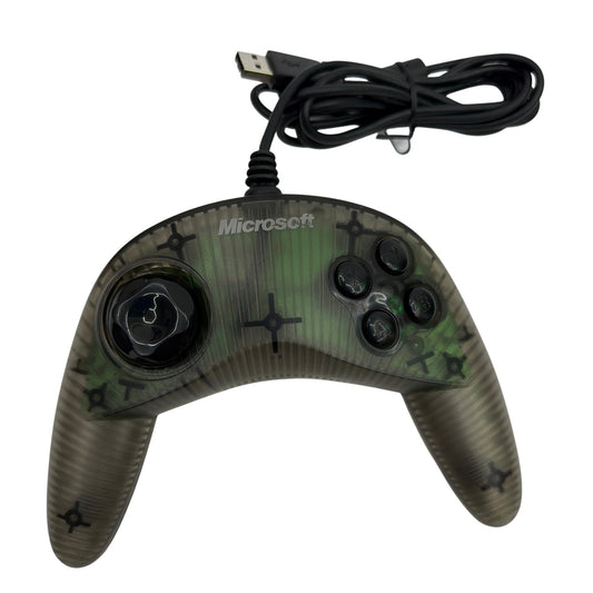 Microsoft USB Wired Game Pad Controller Translucent Smoke Gray Tested Working