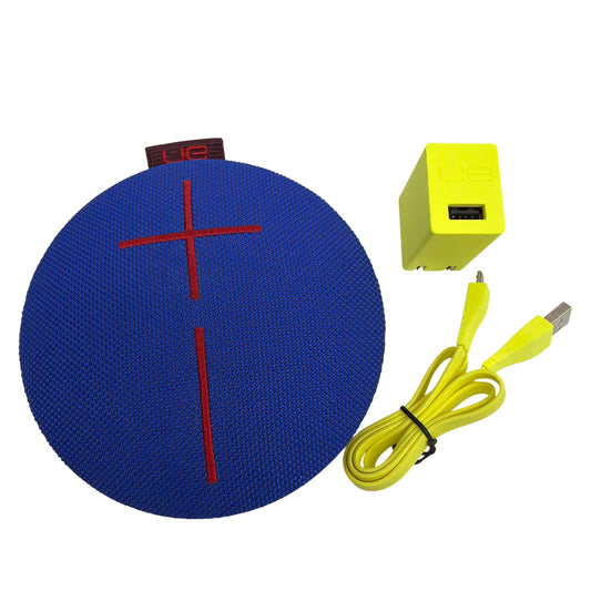 Ultimate Ears UE ROLL 2 Bluetooth Speaker S-00152 Blue/Red w/ Charger & USB Cord