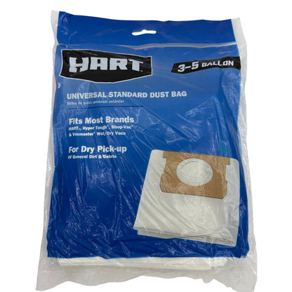 HART Standard Dust Bag 3-Pack VDB35 3701 for 3–5 Gallon Wet/Dry Vacuums Sealed