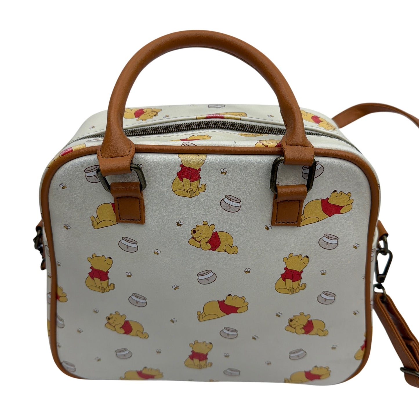 Disney Loungefly Winnie the Pooh Cream Tan Satchel Crossbody Bag