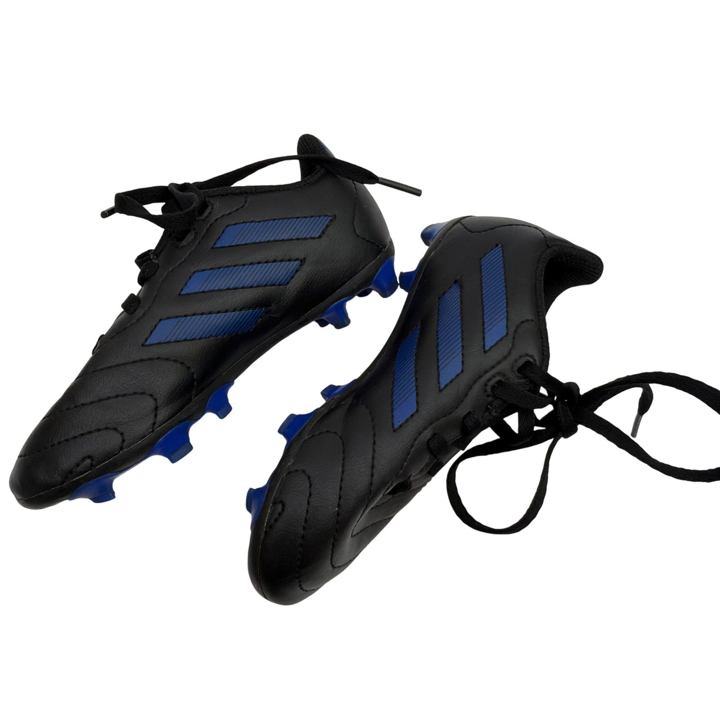 Adidas Kids Firm Ground Soccer Cleats Black/Blue Size 11K