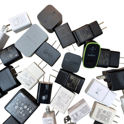 4.5 lb Mixed USB Wall Charger Lot One Gallon Bag Assorted AC Adapters