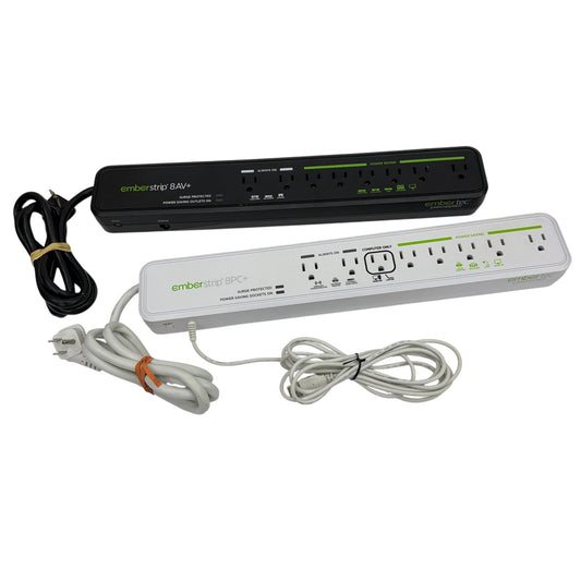 Embertec Emberstrip 8PC+ & 8AV+ Power Strip Lot Tested No Sensor