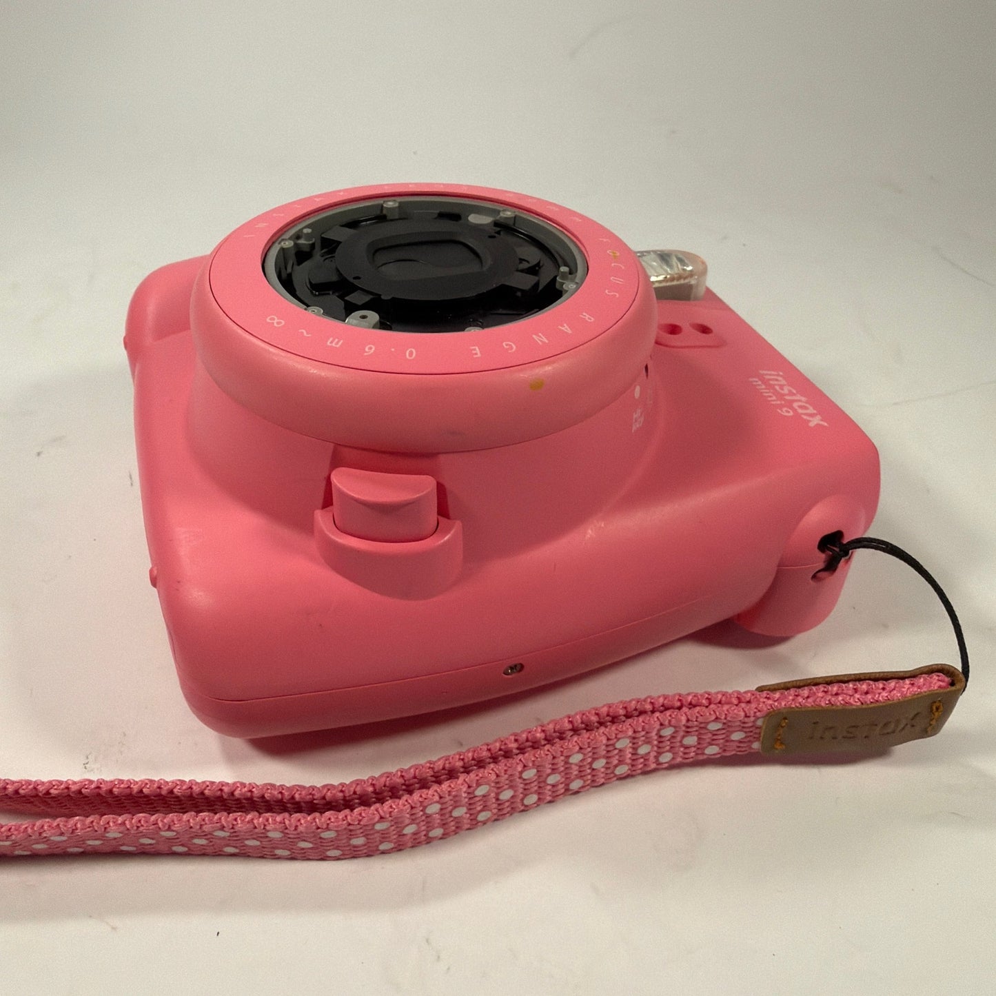 Fujifilm Instax Mini 9 Instant Film Camera Flamingo Pink Tested Working Missing