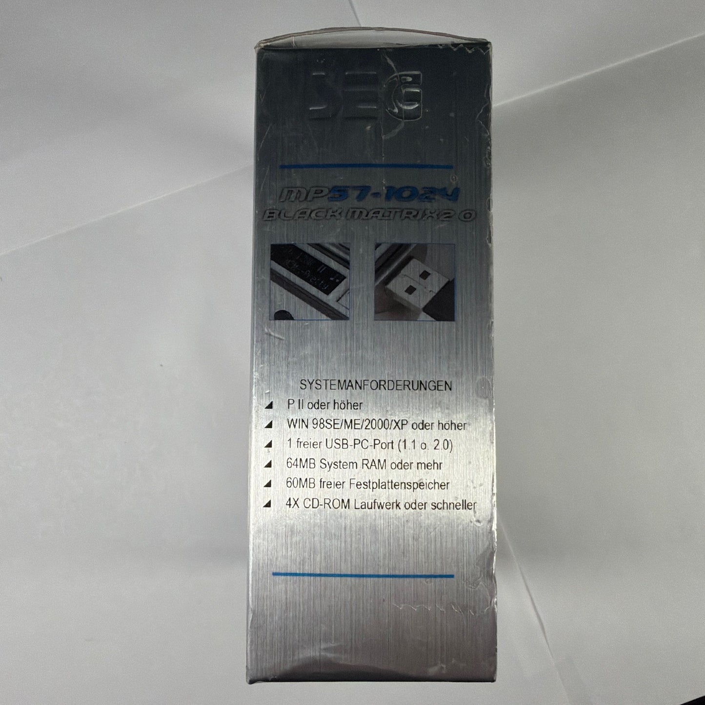 SEG MP57-1024 Black Matrix 2.0 1GB USB MP3 Player Tested Working