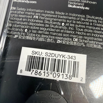 Skullcandy Jib Wired In-Ear Earbuds with Mic and Remote Black S2DUYK-343