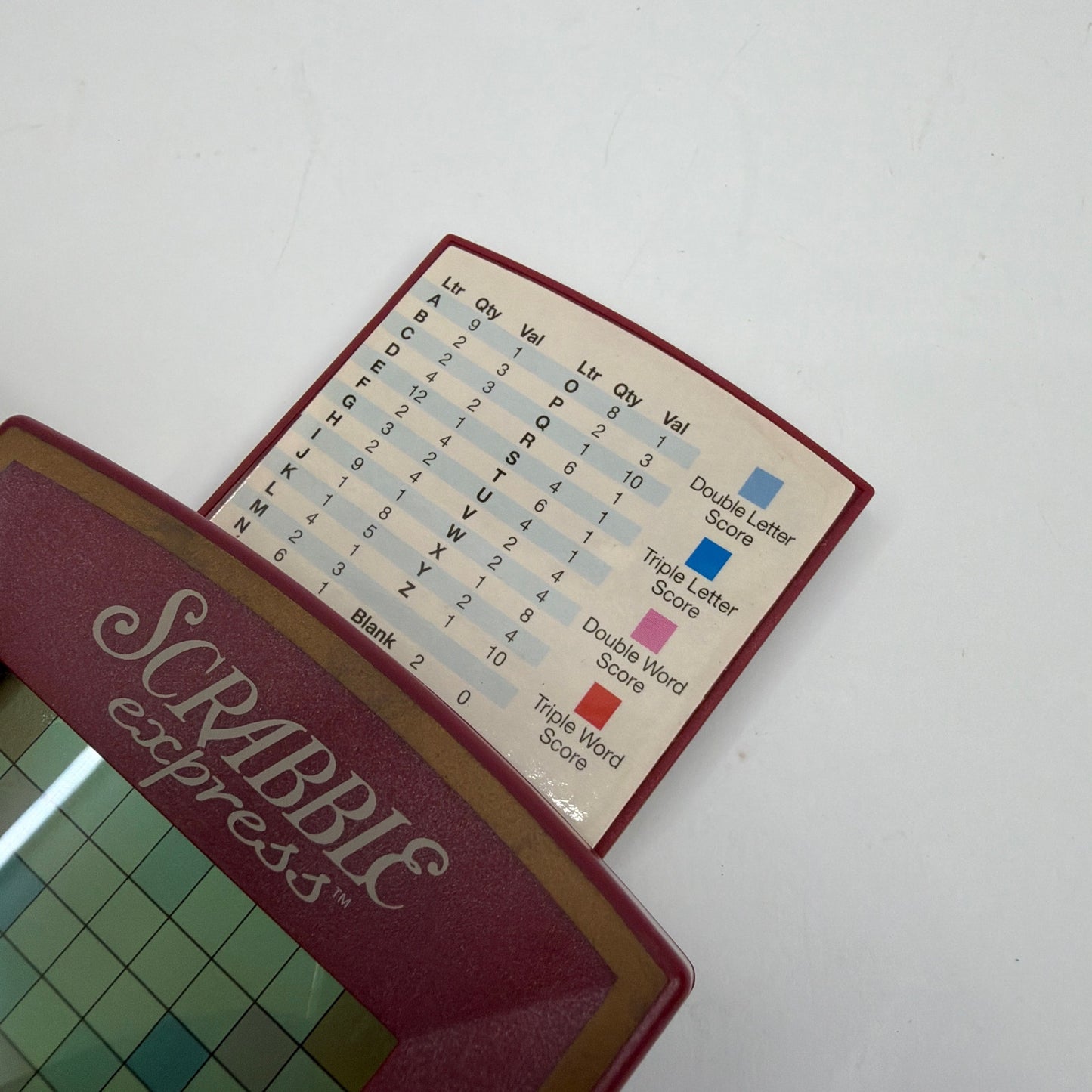 Hasbro Scrabble Express Handheld Electronic Game 1999 Tested Working