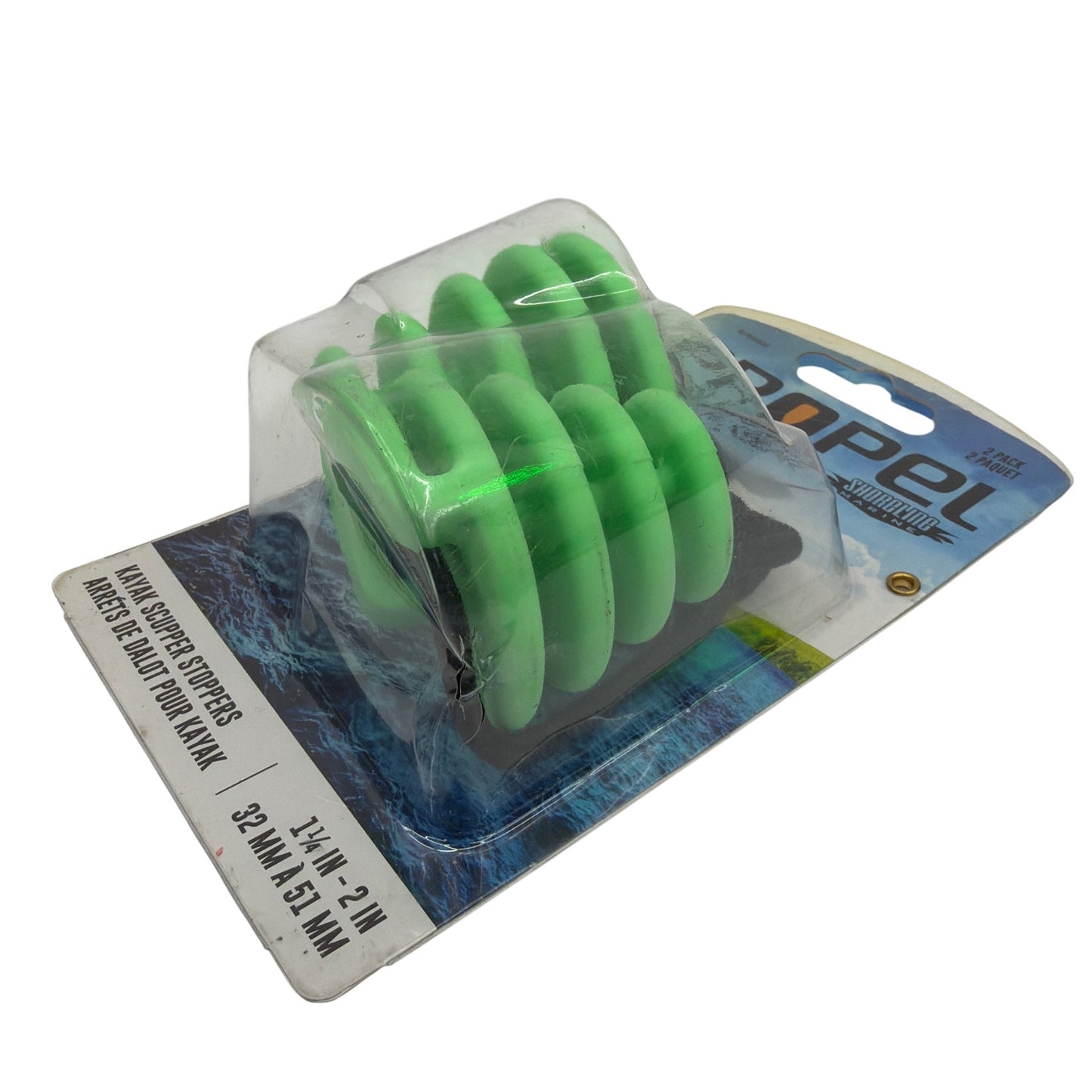Propel Paddle Gear Kayak Scupper Stoppers 2-Pack Green SLPG40036 1.25-2in