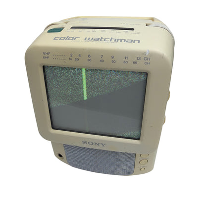 Sony Color Watchman FDT-5BX5 5-Inch Portable CRT TV AM/FM Radio Beige