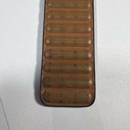 45mm Leather Watch Band Strap Compatible with Apple Watch S/M Blue Brown