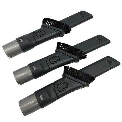 Lot of 3 Shark Vacuum Crevice Tool Attachments with Brush – Gray