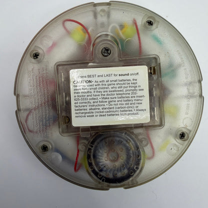 Hasbro Simon Electronic Memory Game Clear Translucent Tested Working