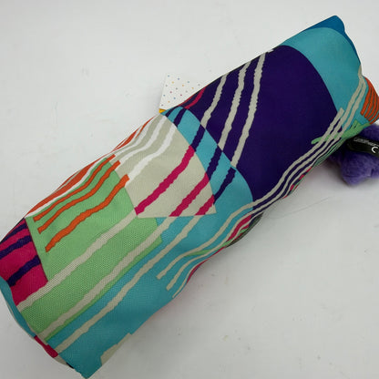 Kipling AC3364 Zip Pencil Case Cosmetic Pouch Multicolor With Monkey Keychain