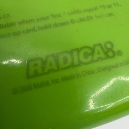 Radica Pocket Blackjack Handheld Electronic Game Green White Tested Working