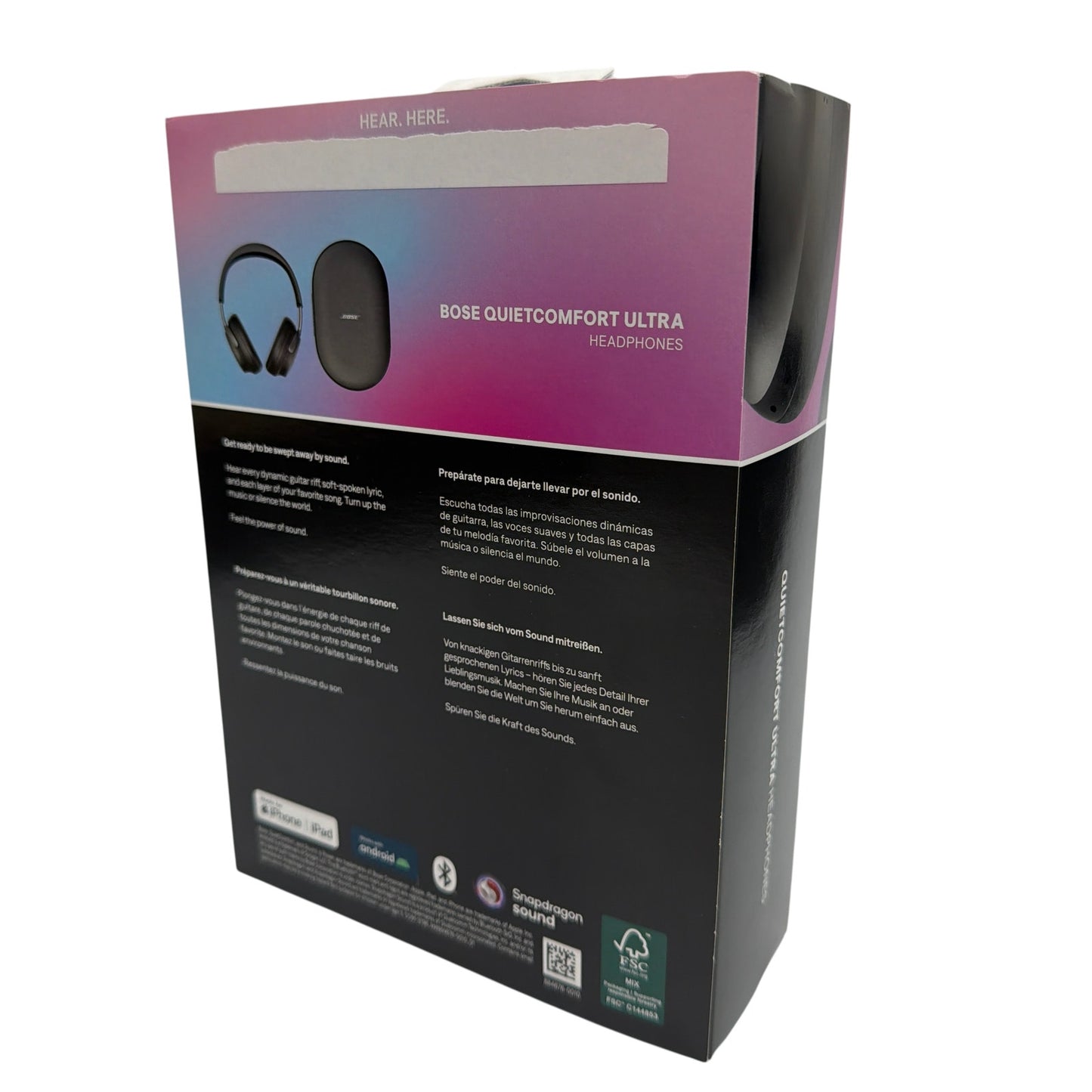 Bose QuietComfort Ultra Headphones Dark Black with Case & Box