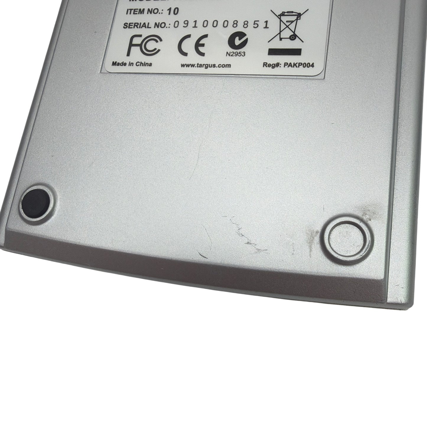 Targus PAUK10U USB Numeric Keypad with 2-Port USB Hub Silver