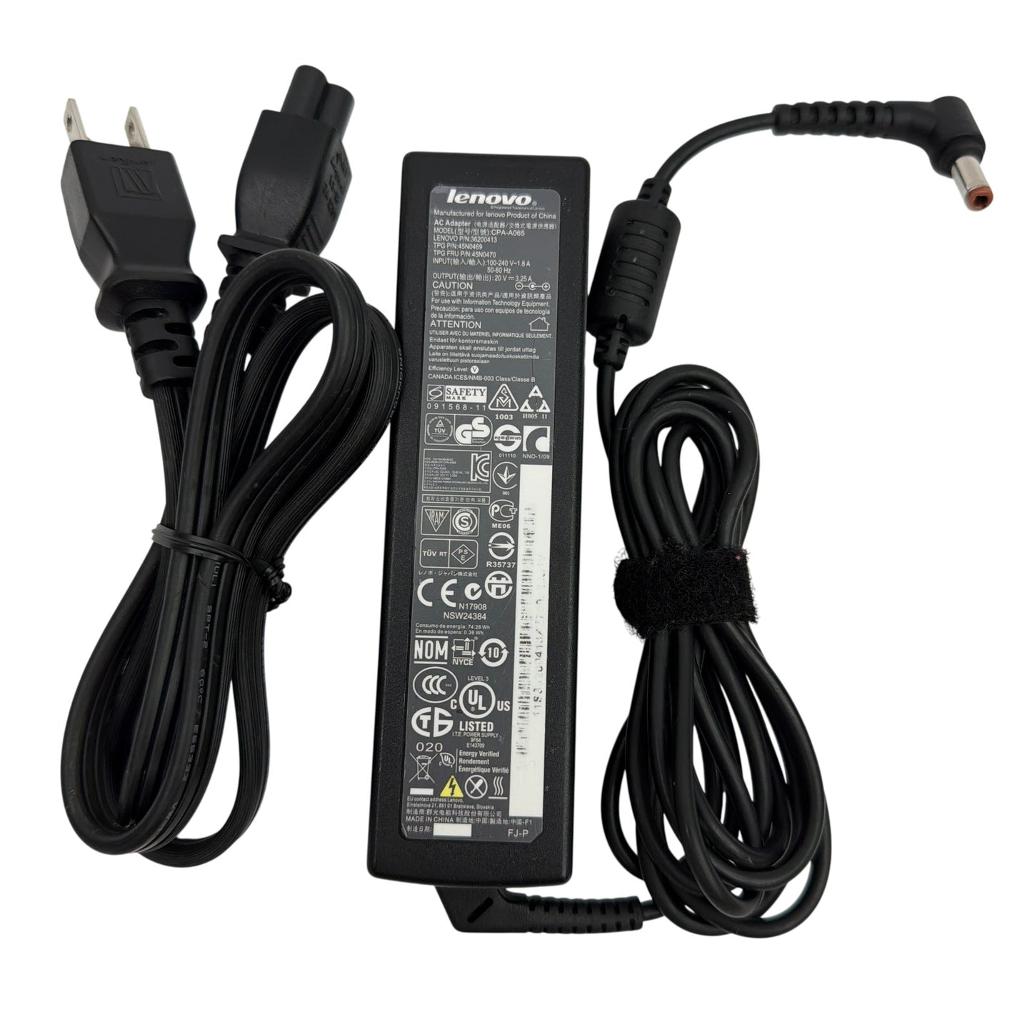 Lenovo CPA-A065 65W 20V 3.25A AC Adapter Charger 36200413 45N0469 45N0470