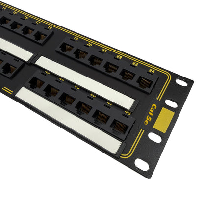 Ortronics Cat5e 48‑Port 19" Rack‑Mount Patch Panel (2U)