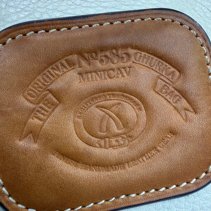 Ghurka Cavalier II No. 97 Weekender Duffel Bag Cream Leather Tan Trim