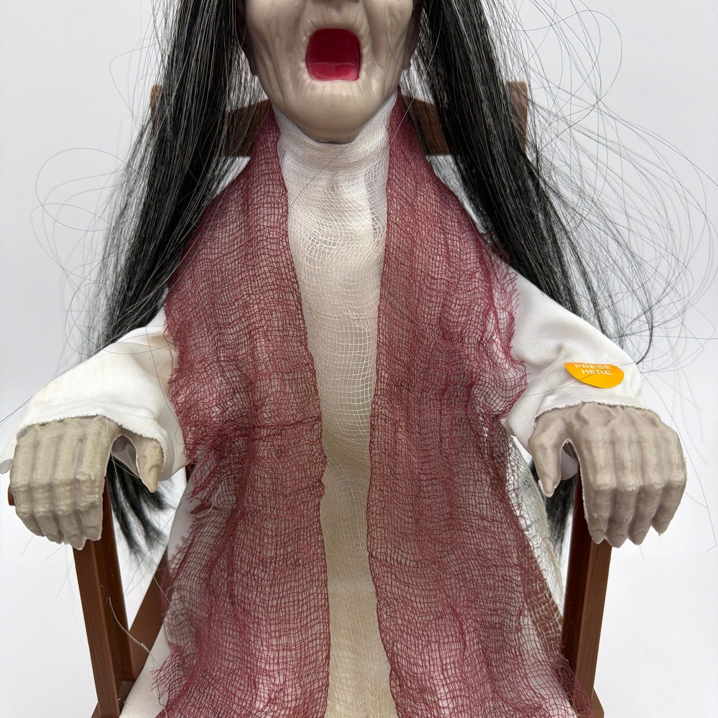 Animated Rocking Chair Granny Halloween Decoration 16 in Tested Working