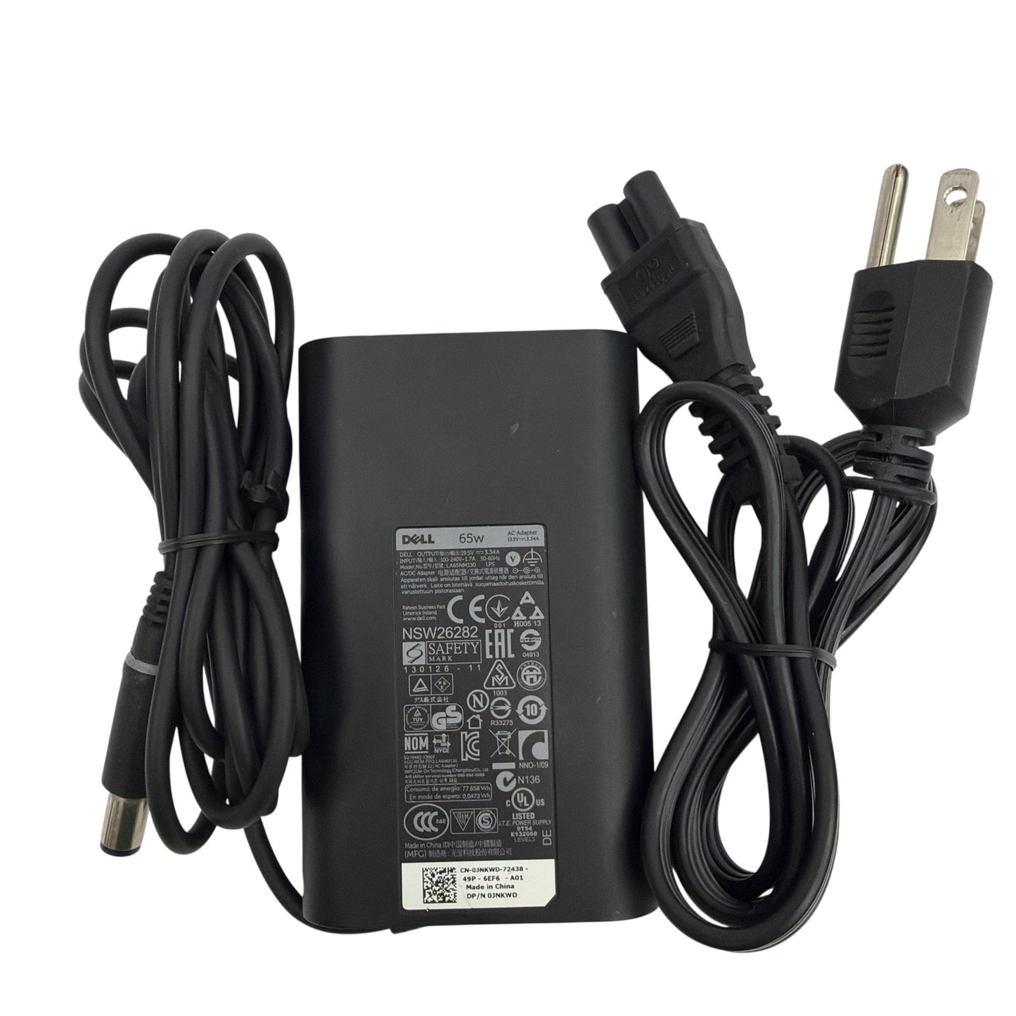 Dell 65W Laptop AC Adapter Charger LA65NM130 19.5V 3.34A with Power Cord