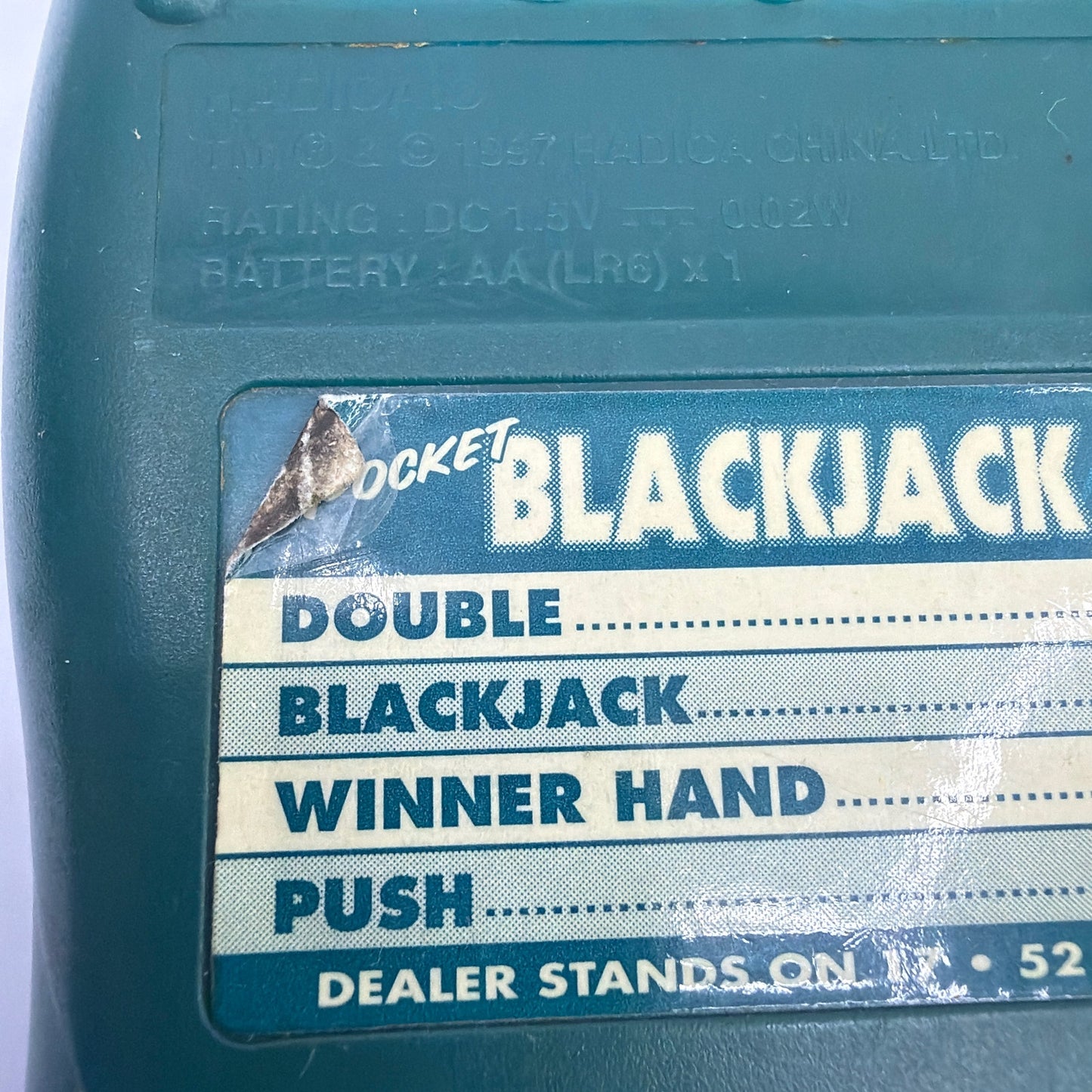 Radica Pocket Blackjack 21 Handheld Electronic Game Tested Working