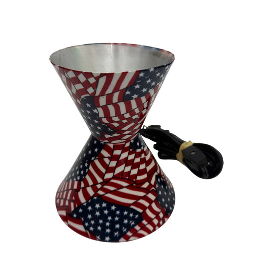 American Flag Lava Lamp Base Only Tested Working No Bulb