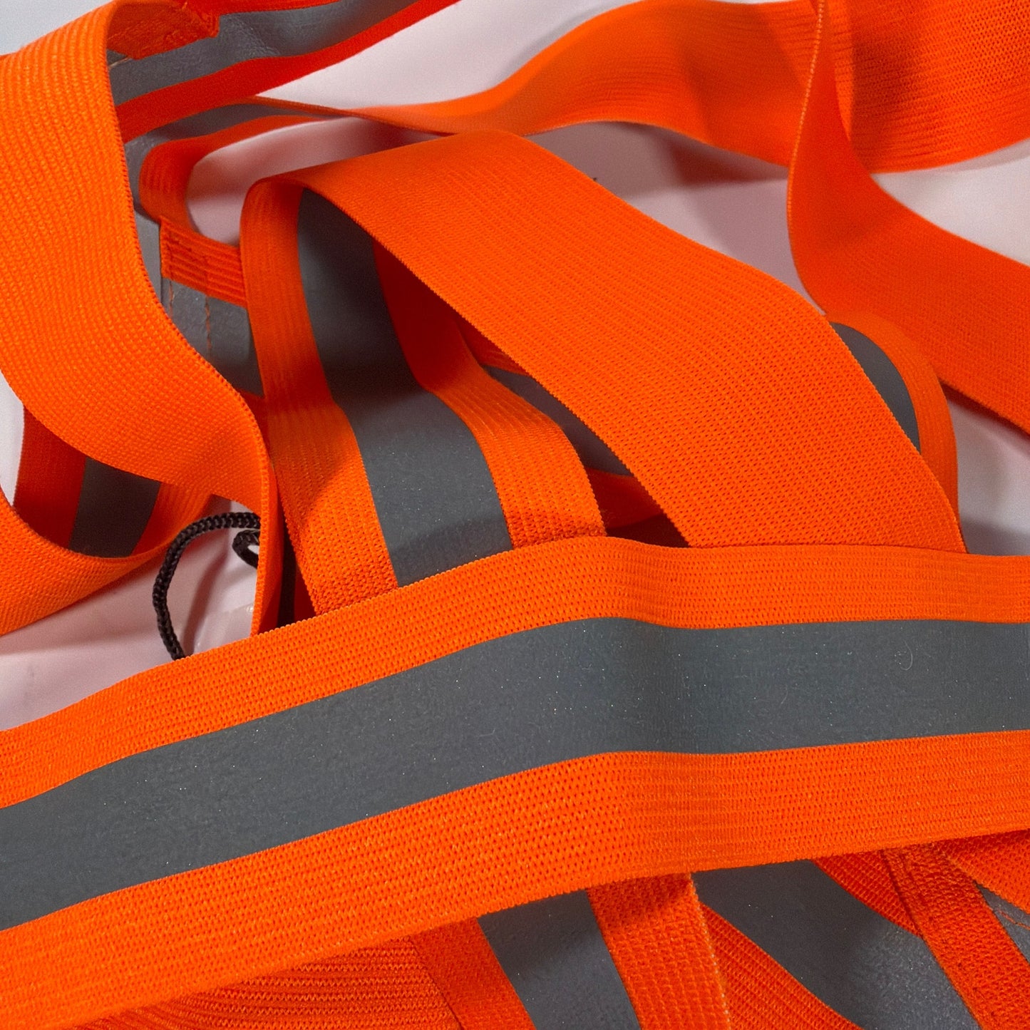 High-Visibility Reflective Running Vest Harness Orange/Gray Adjustable