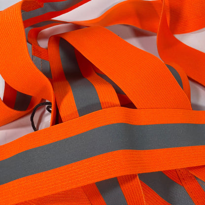 High-Visibility Reflective Running Vest Harness Orange/Gray Adjustable