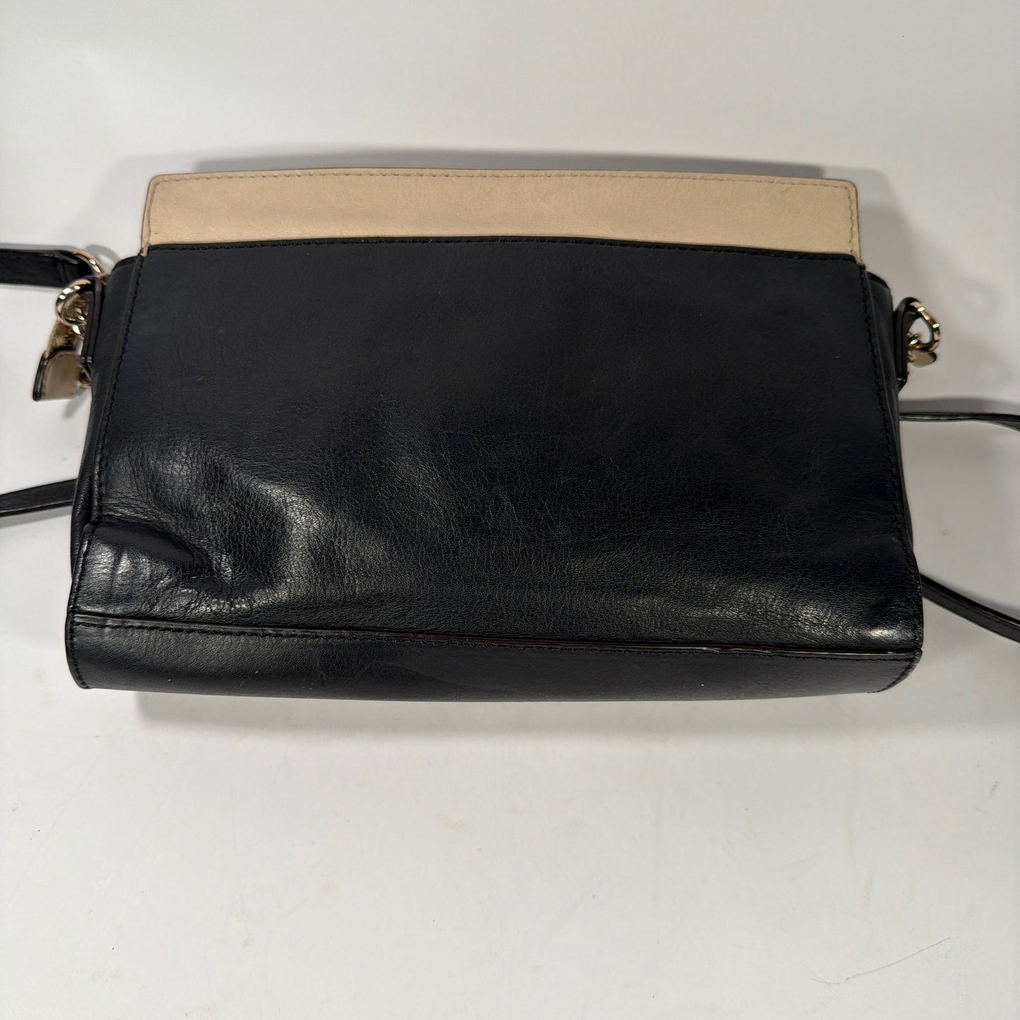 Kate Spade New York Black & Cream Leather Bow Crossbody Bag