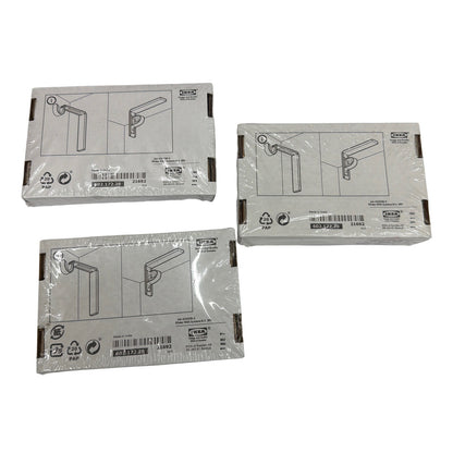 Lot of 3 IKEA BETYDLIG Wall/Ceiling Curtain Rod Brackets Black 602.172.28