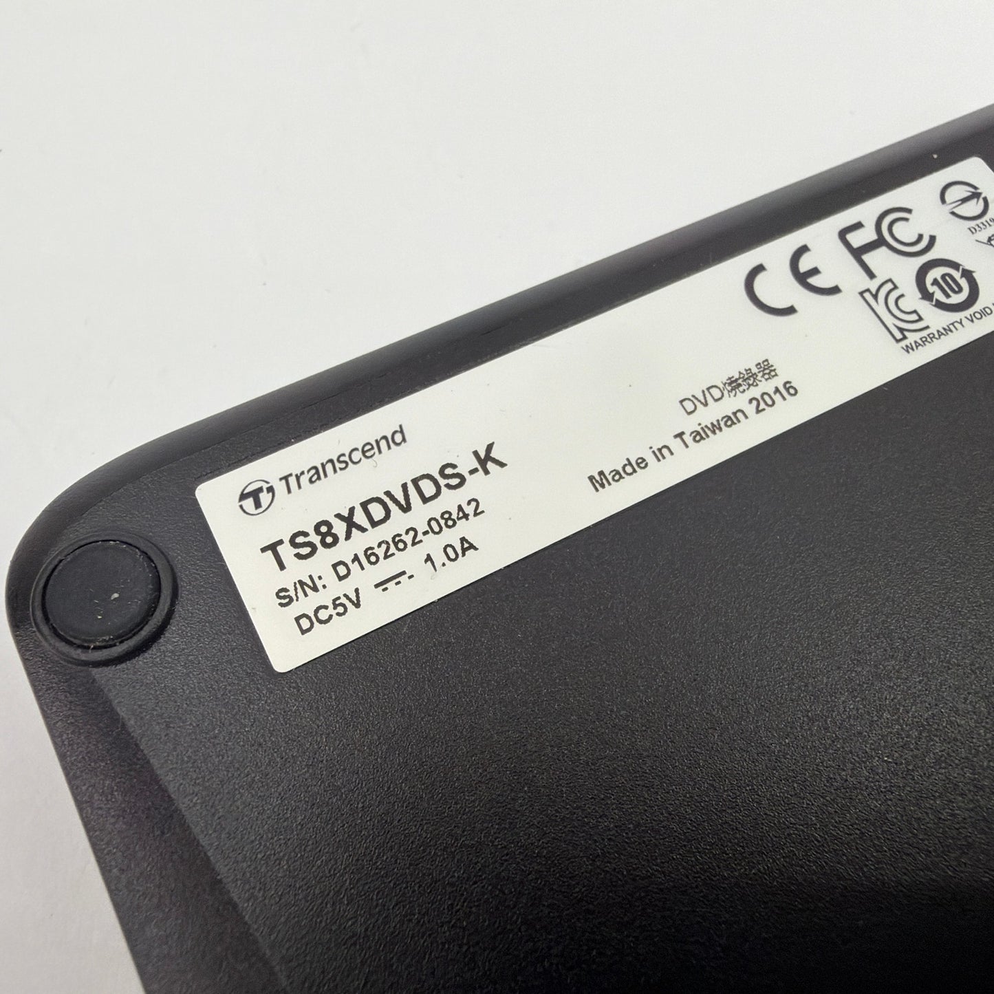 Transcend TS8XDVDS-K Slim External USB DVD±RW Drive Black