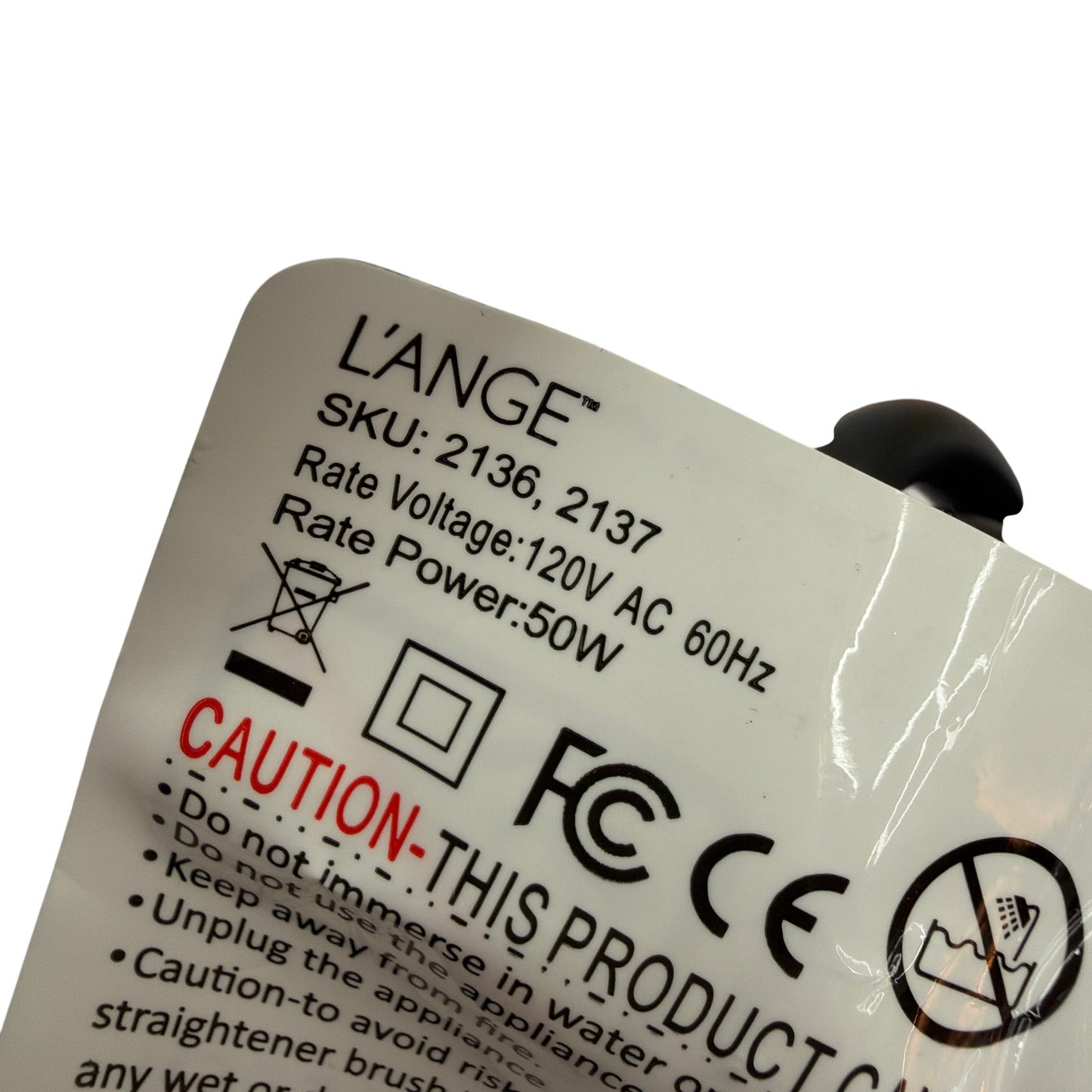 L'ANGE Heated Hair Straightening Brush Pink/Black SKU 2136/2137 Tested