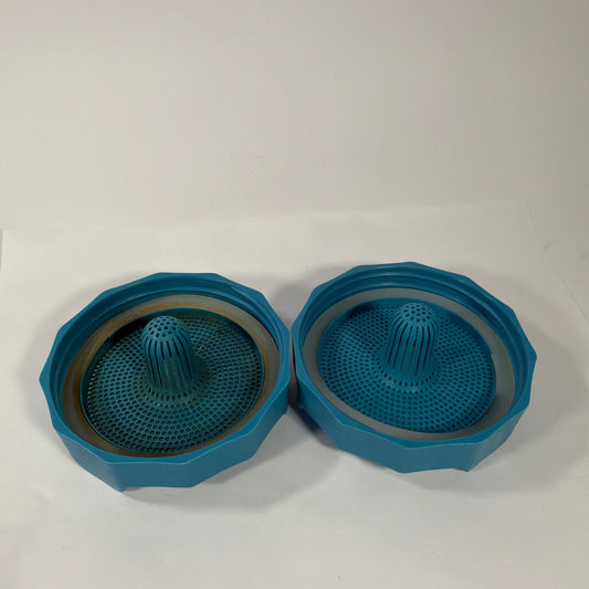 Masontops Wide Mouth Kefir Cap Strainer Lids Teal 3.5 in Lot of 2