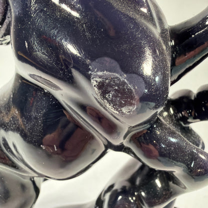 Black Rearing Horse Candle Figurine 11 x 7 x 4 in