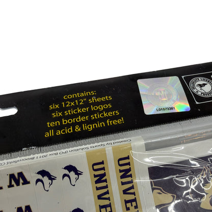 Sports Solution UW University of Washington Huskies Scrapbook Kit 12"x12" Sealed