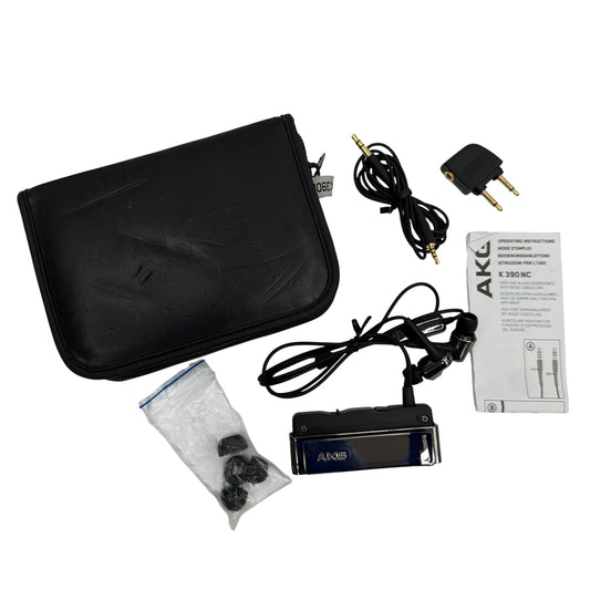 AKG K390NC Wired In-Ear Noise Cancelling Headphones Set Black With Case