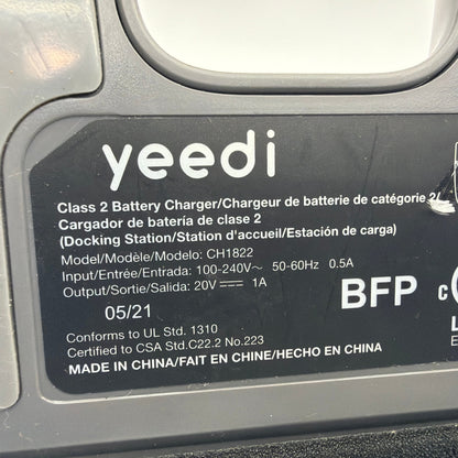 Yeedi CH1822 Robot Vacuum Charging Dock Station with Power Cord Tested Working