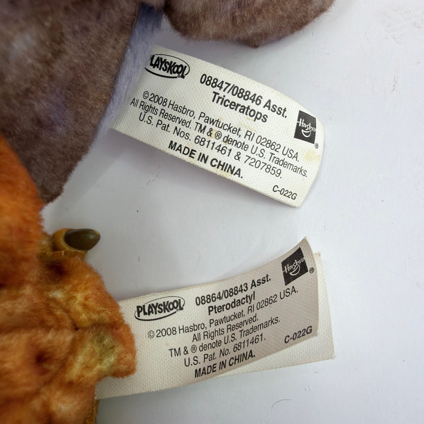 Playskool Hasbro Kota & Pals Hatchlings Triceratops and Pterodactyl Plush Lot