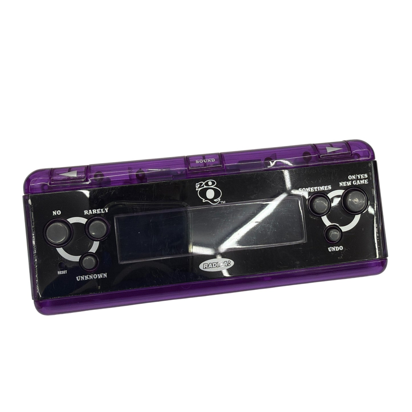 Radica 20Q Handheld Electronic Game Purple Tested Working