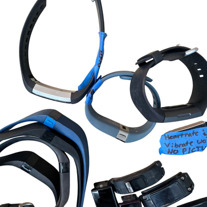 Bulk Fitbit Lot: Trackers, Bands & Chargers Untested As-Is 2+ lb