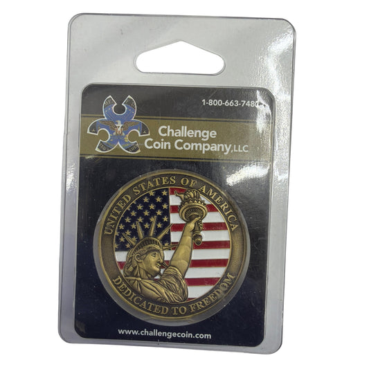 Challenge Coin Company Statue of Liberty US Flag Challenge Coin CC-245