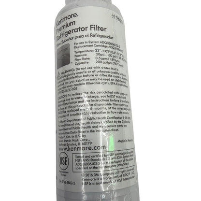 Kenmore Premium Refrigerator Water Filter 469690 ADQ36006102