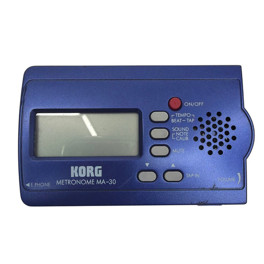 Korg MA-30 Digital Metronome Blue Tested Working No Batteries